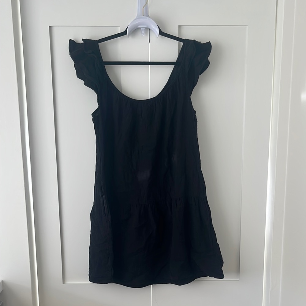 NWT GAP Black Ruffle Sleeve Sundress